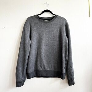 Eddie Bauer Gray Crewneck Sweatshirt Men's Large Fleece Lined Casual Hiking